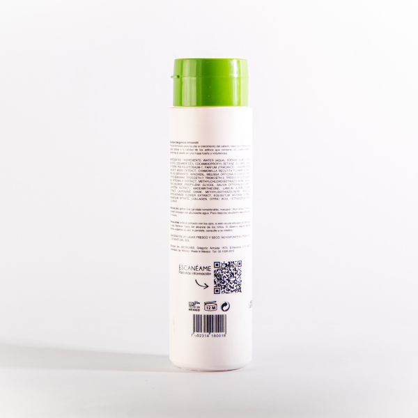 Shampoo minoxidil colageno bergamota